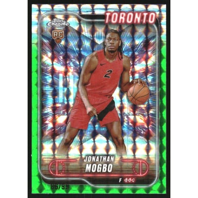 2024-25 Topps Chrome Green Geometric Refractors #194 Jonathan Mogbo