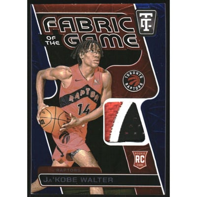 2024-25 Totally Certified Fabric of the Game Rookies Mirror Blue #16 Ja'Kobe Walter