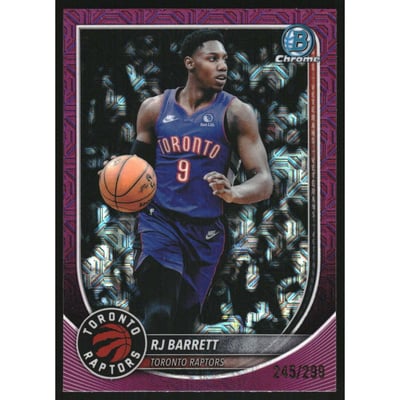 2025-26 Bowman Chrome Fuchsia Mojo Refractors #BCV156 RJ Barrett