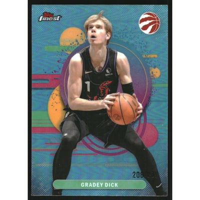2025-26 Finest Sky Blue Refractors #142 Gradey Dick U