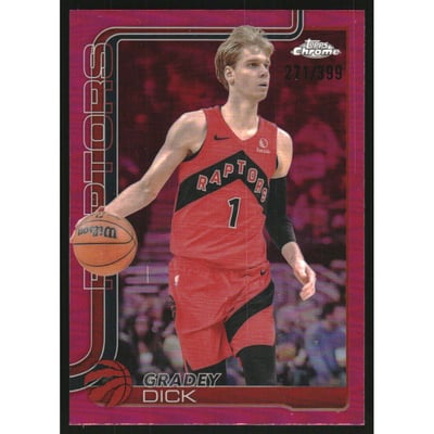 2025-26 Topps Chrome Magenta Refractors #214 Gradey Dick