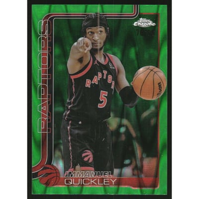 2025-26 Topps Chrome RayWave Green Refractors #212 Immanuel Quickley