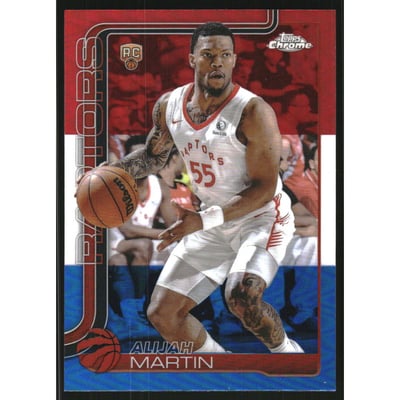 2025-26 Topps Chrome Red White and Blue Refractors #290 Alijah Martin