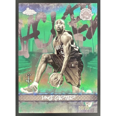 2025-26 Topps Chrome x Cactus Jack Jacked Up Green #JU-34 Vince Carter /99