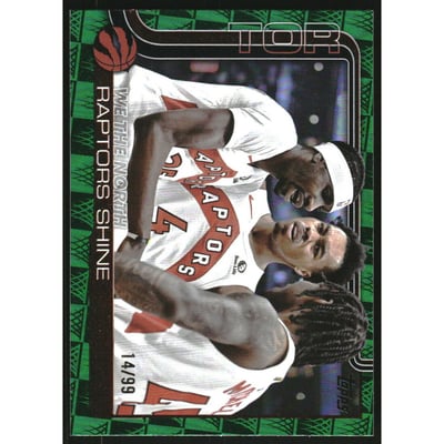 2025-26 Topps Season Tip Off Green Foilboard #276 We The North/Chris Boucher/Scottie Barnes/Davion Mitchell