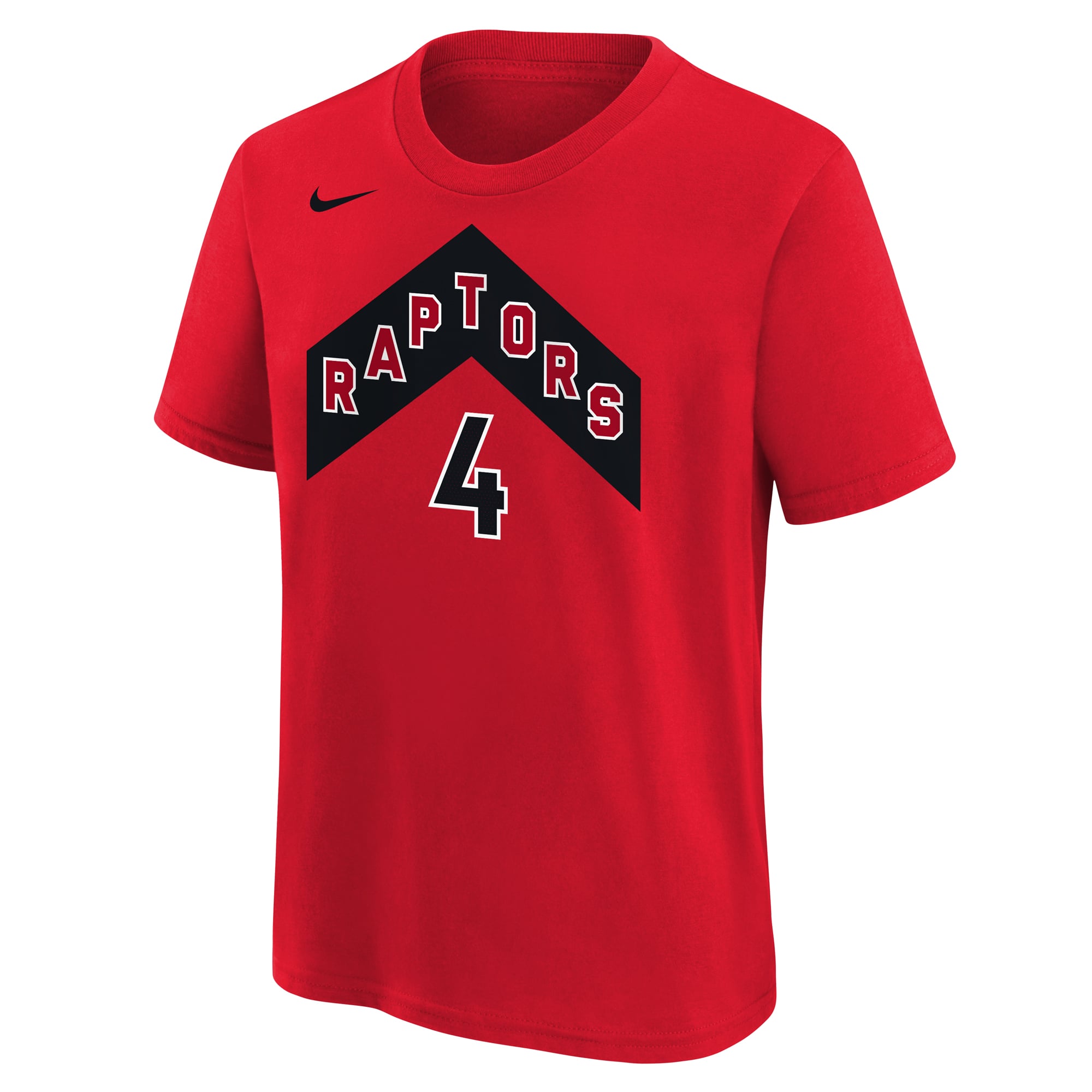 T-shirt rouge pour garçon Scottie Barnes des Raptors de Toronto, avec nom et numéro emblématiques