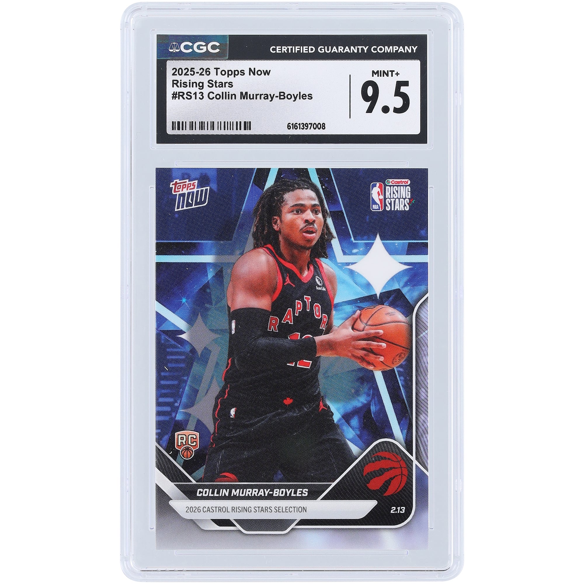 Collin Murray-Boyles Toronto Raptors 2025-26 Topps Now Rising Stars #RS13 CGC Authenticated Rookie Card
