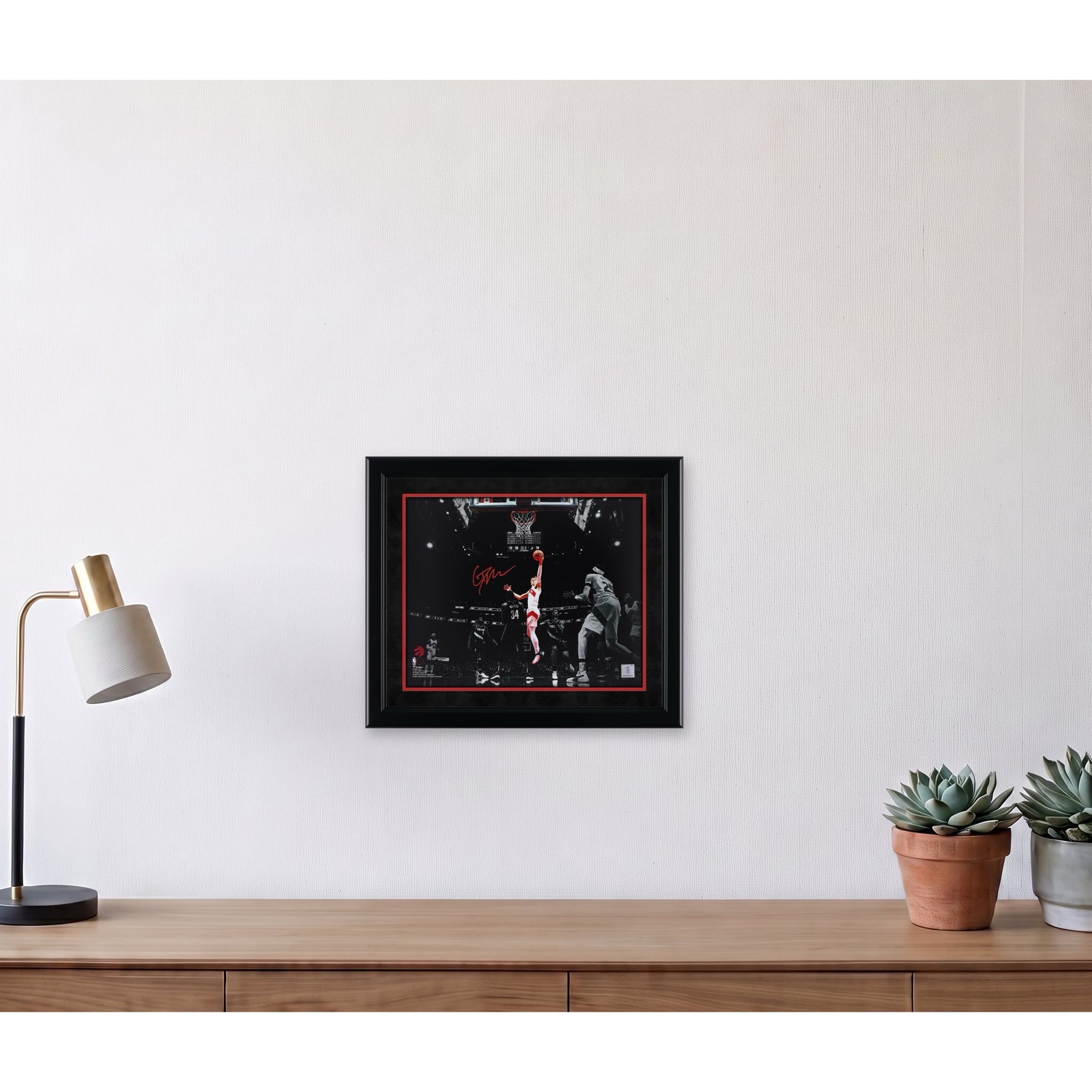 Photographie autographiée de 11"x 14" de Gradey Dick des Toronto Raptors