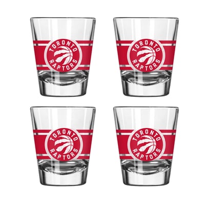 Toronto Raptors Logo Brands Four-Piece Stripe Shot Glass Set