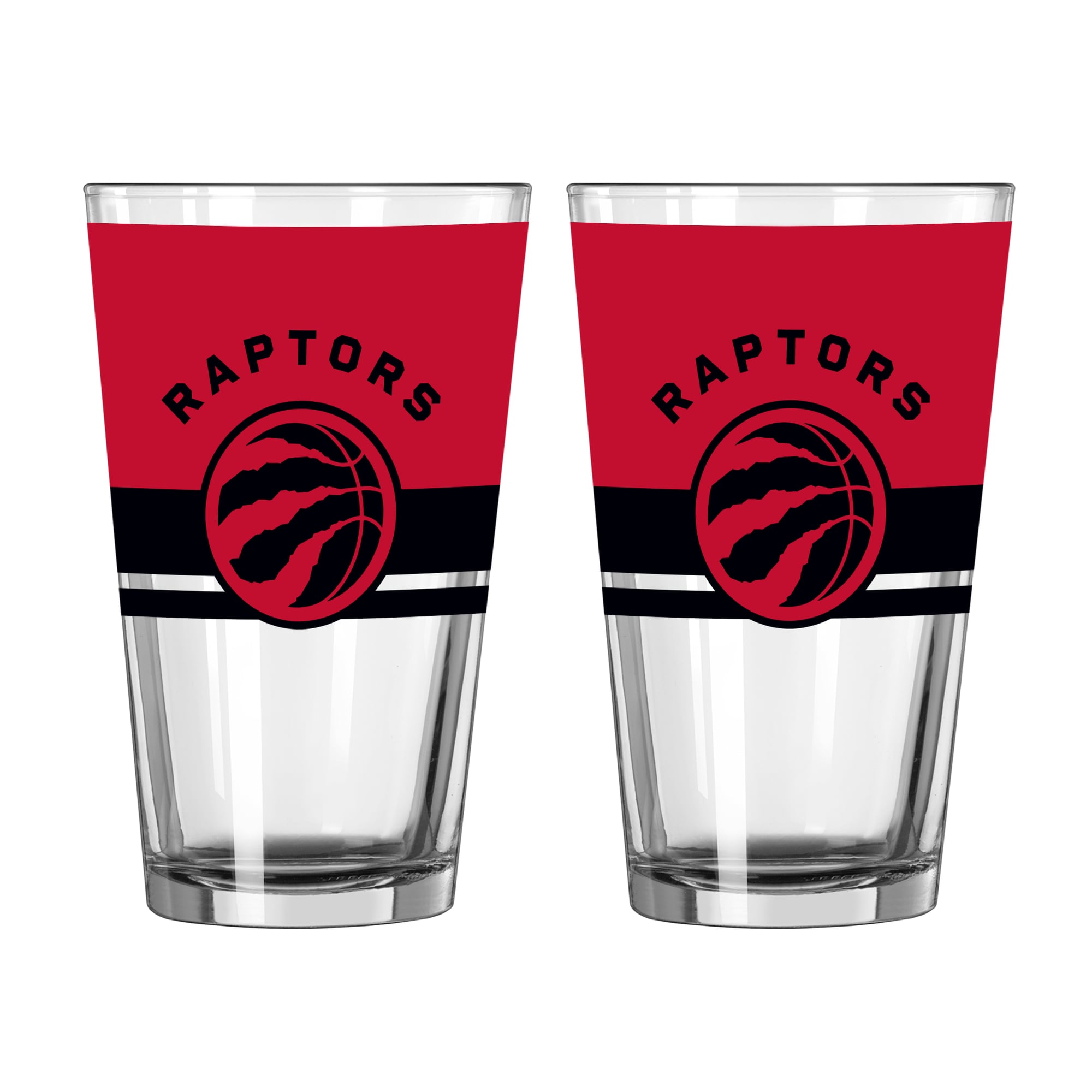 Ensemble de deux verres à bière Horizon de 473 ml (16 oz) Logo Brands Toronto Raptors