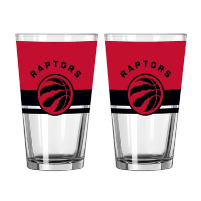 Toronto Raptors Logo Brands Two-Piece 16oz. Horizon Pint Glass Set