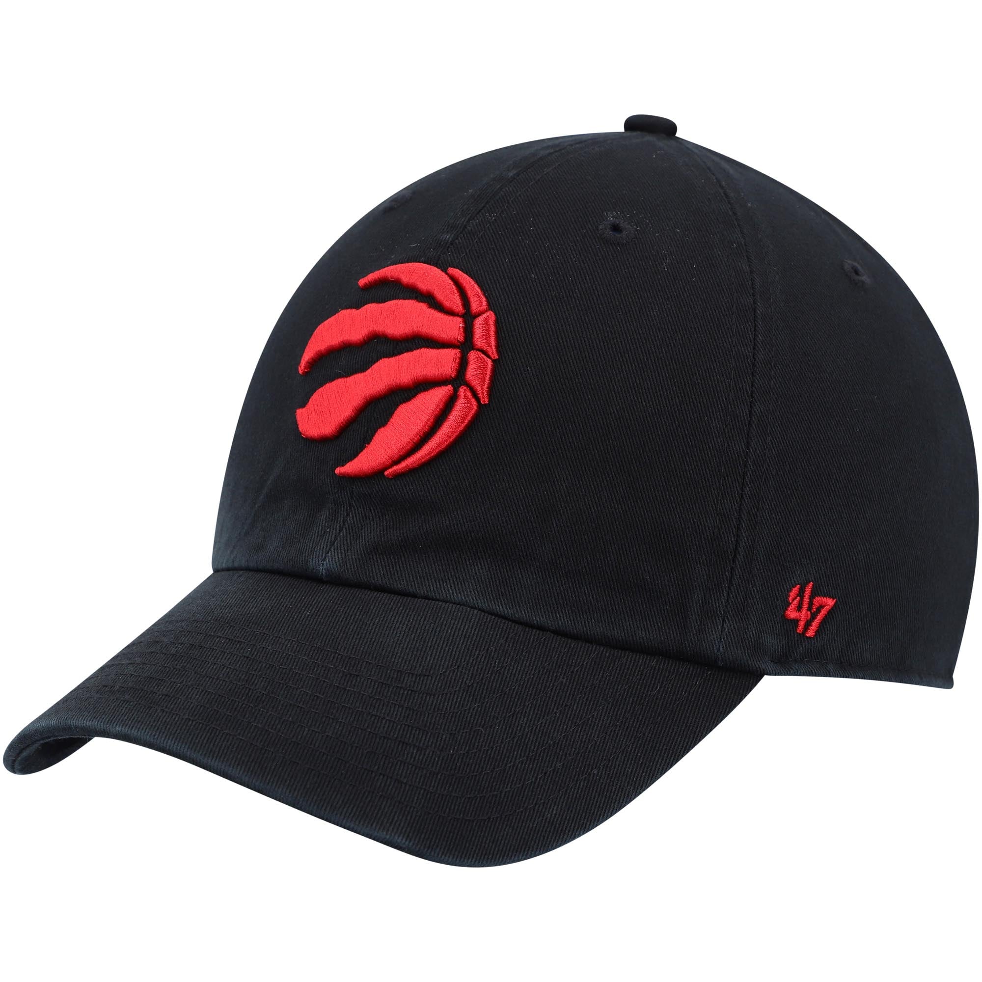 Men's Toronto Raptors '47 Black Core Logo Clean Up Adjustable Hat