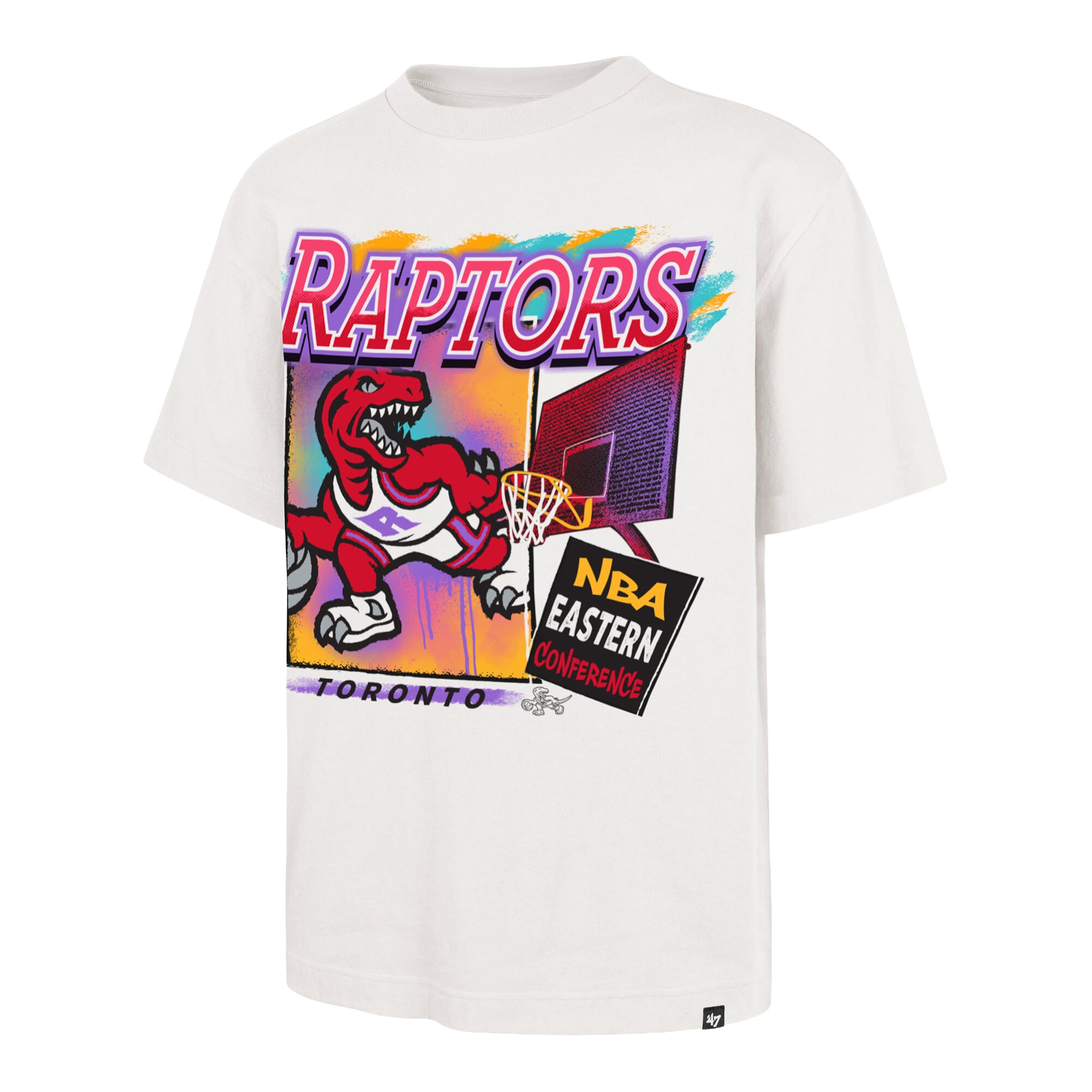 T-shirt homme '47 Cream Toronto Raptors City Paint Reed Foundation