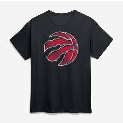 Toronto Raptors Big & Tall Metallic Mascot T-Shirt - Black
