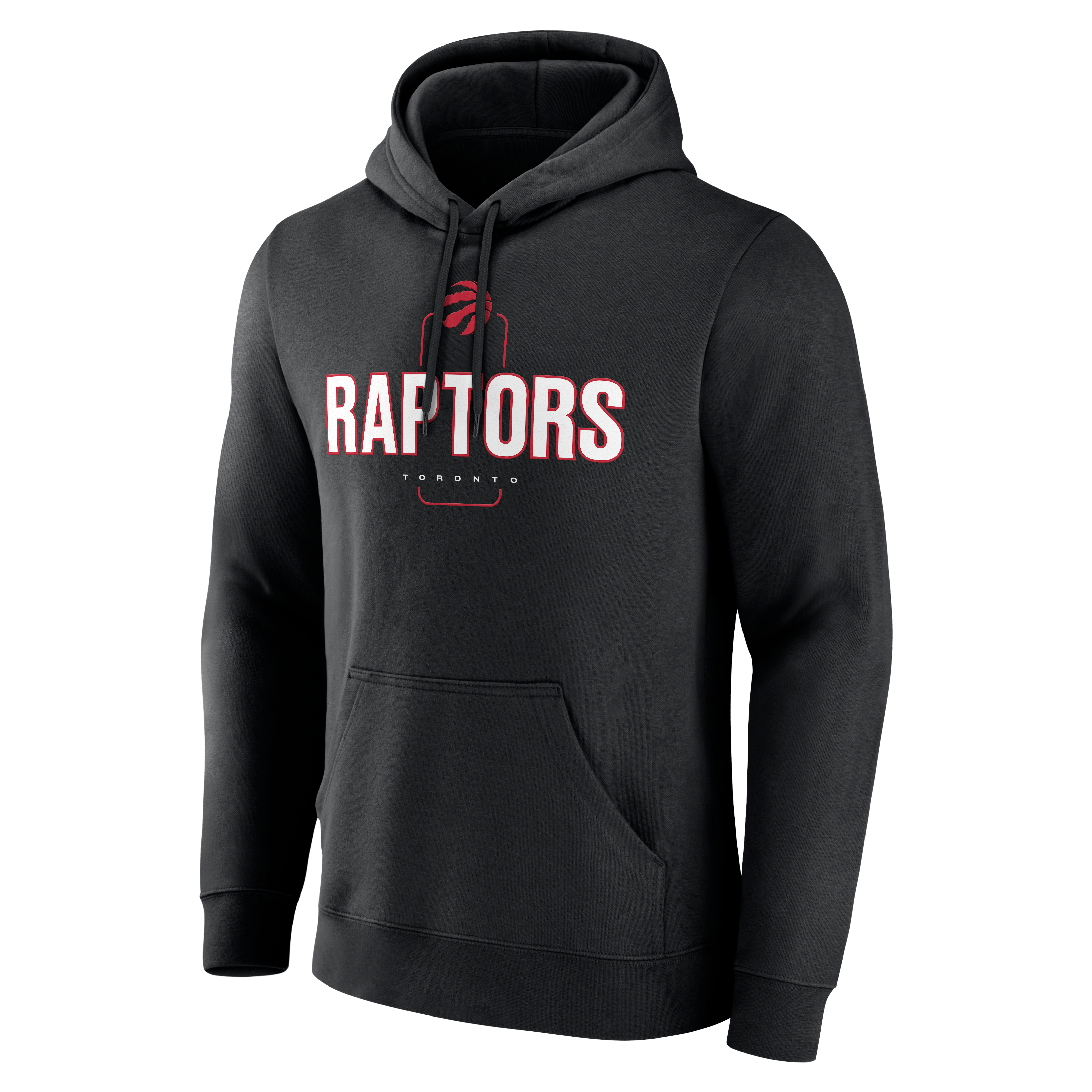 Sweat à capuche noir pour homme des Raptors de Toronto, personnalisé avec nom et numéro, au centre du terrain