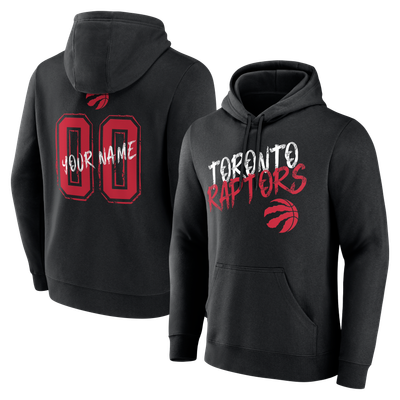 Toronto Raptors Hustle Personalized Name & Number Hoodie - Black