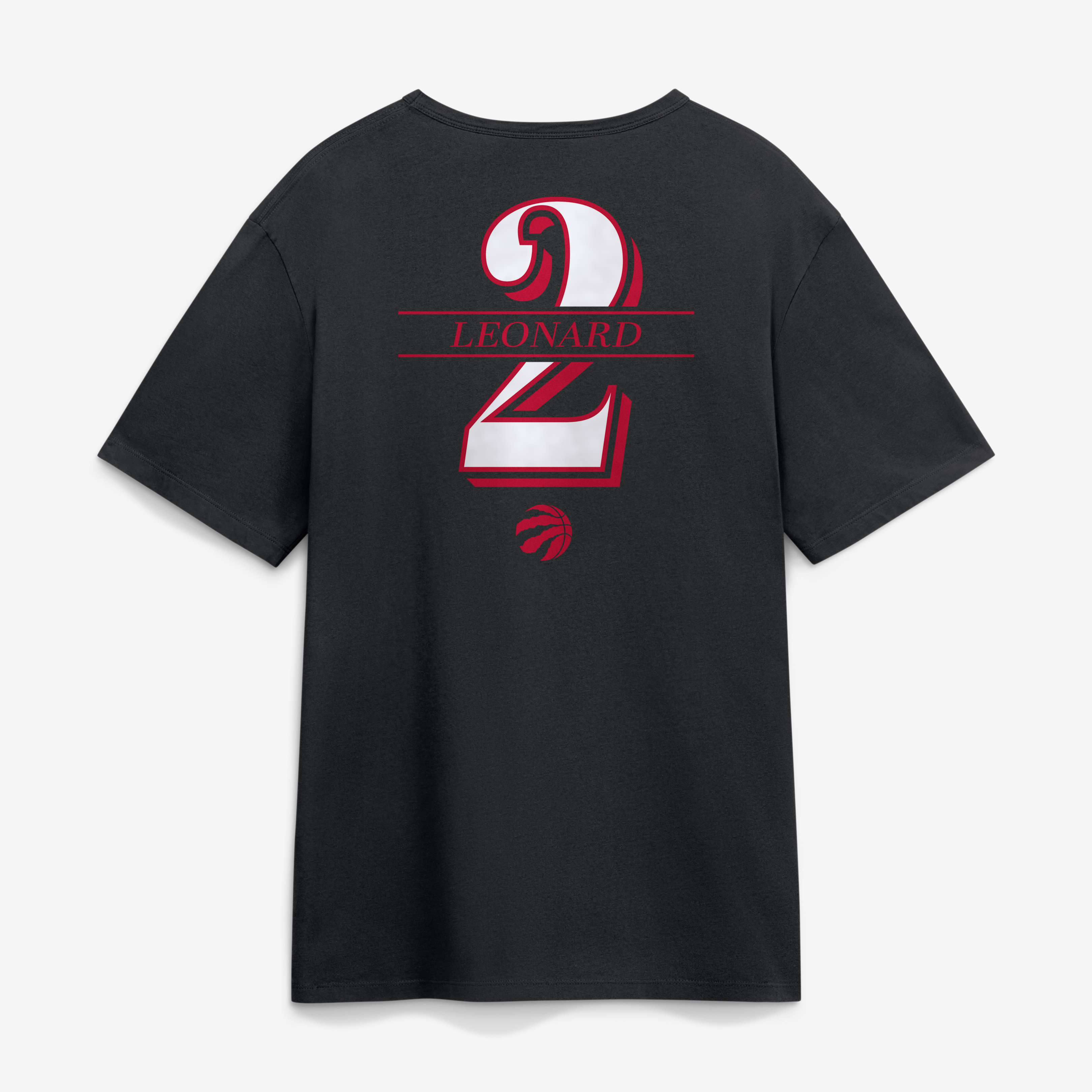 T-shirt noir pour homme Kawhi Leonard, Raptors de Toronto, avec nom et numéro « the Paint »