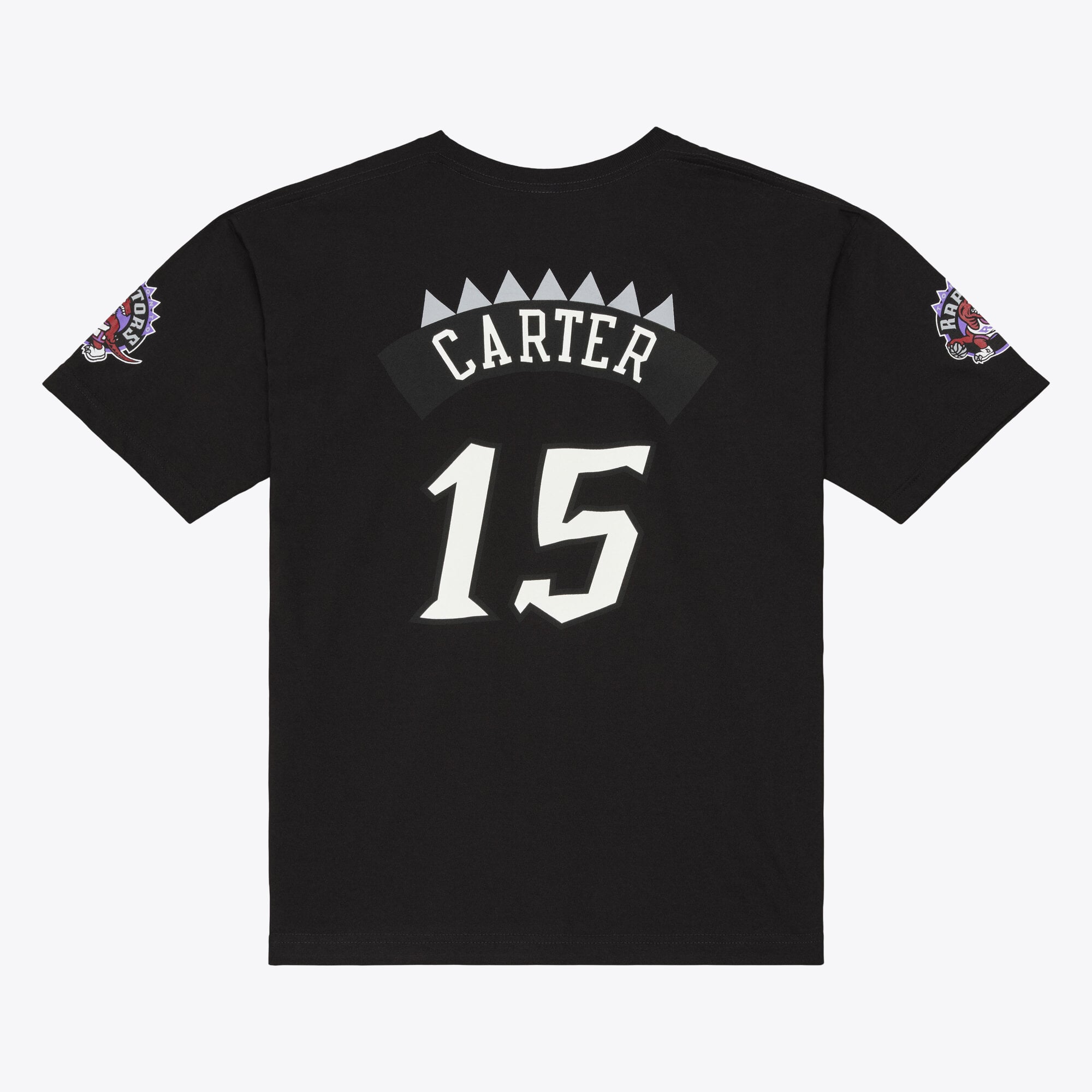 T-shirt classique Mitchell & Ness Vince Carter noir Toronto Raptors Hardwood Classics pour homme, nom et numéro