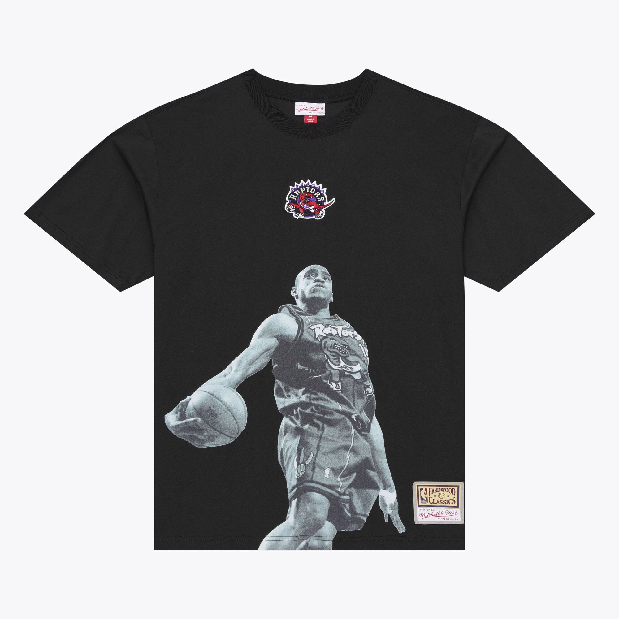 T-shirt Mitchell & Ness Vince Carter noir Toronto Raptors Hardwood Classics pour homme
