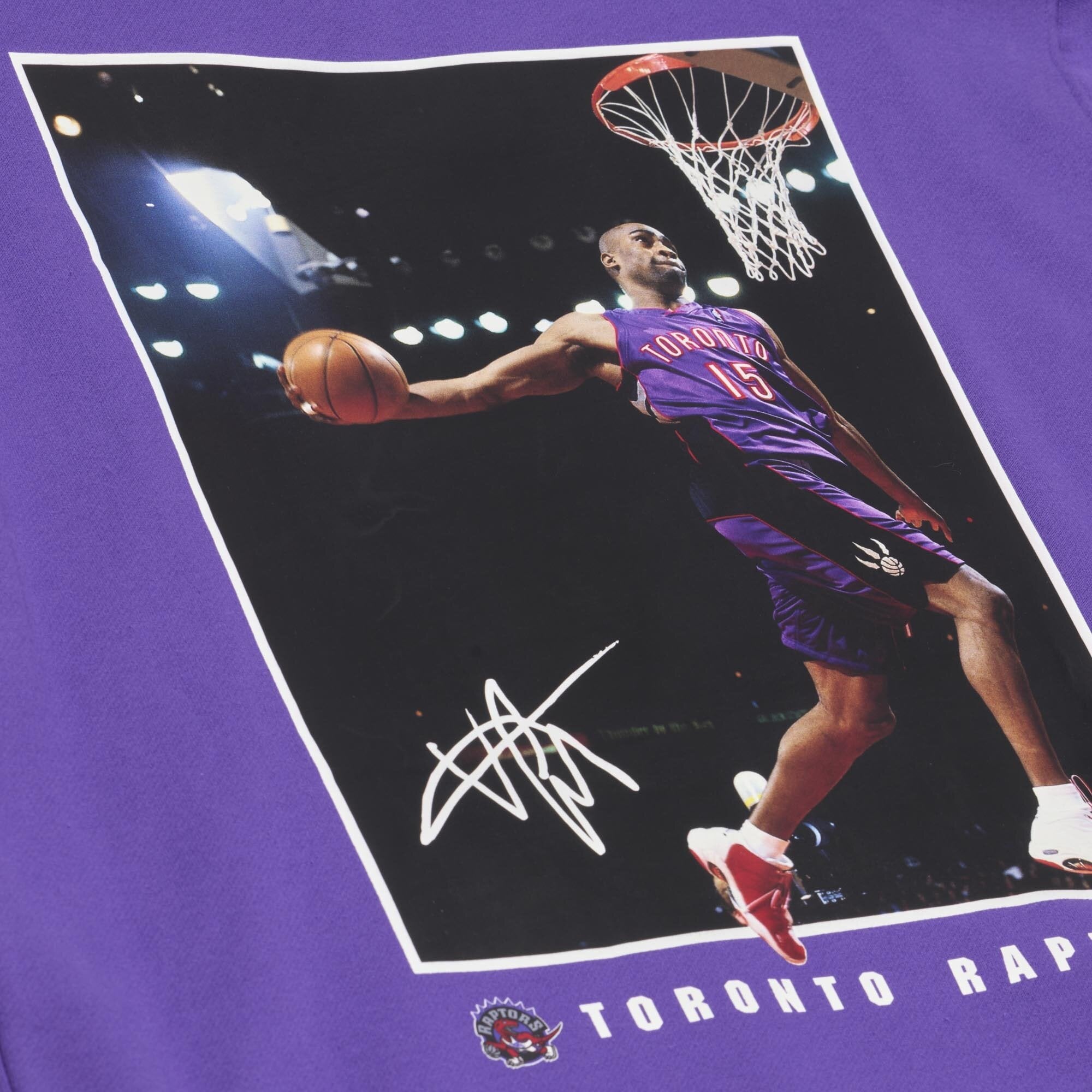 Men's Mitchell & Ness Vince Carter Purple Toronto Raptors Player Fleece Hoodie
