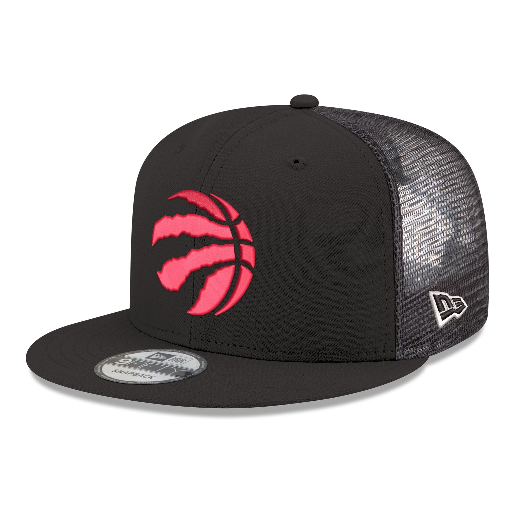 Men's Toronto Raptors New Era Black Core Logo Meshback 9FIFTY Snapback Hat
