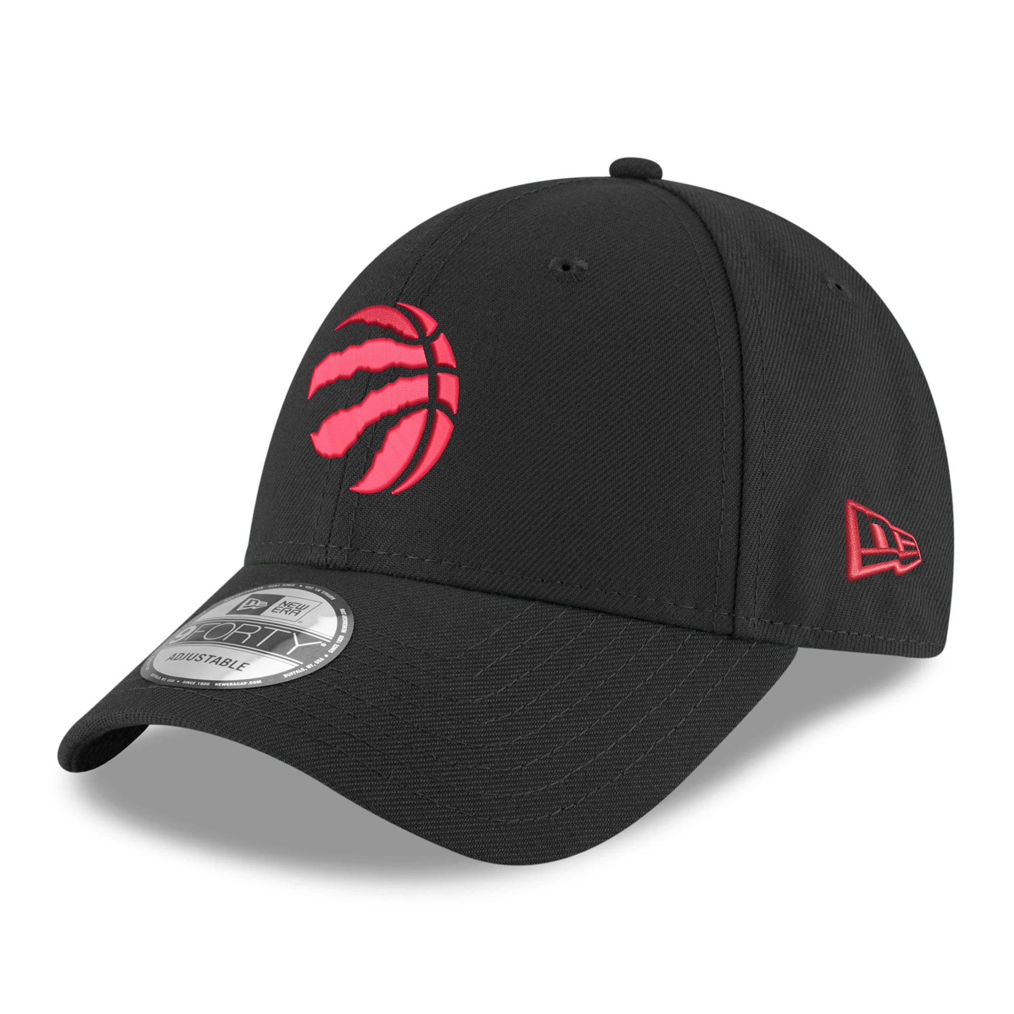 Men's Toronto Raptors  New Era Black Team 9FORTY Adjustable Hat