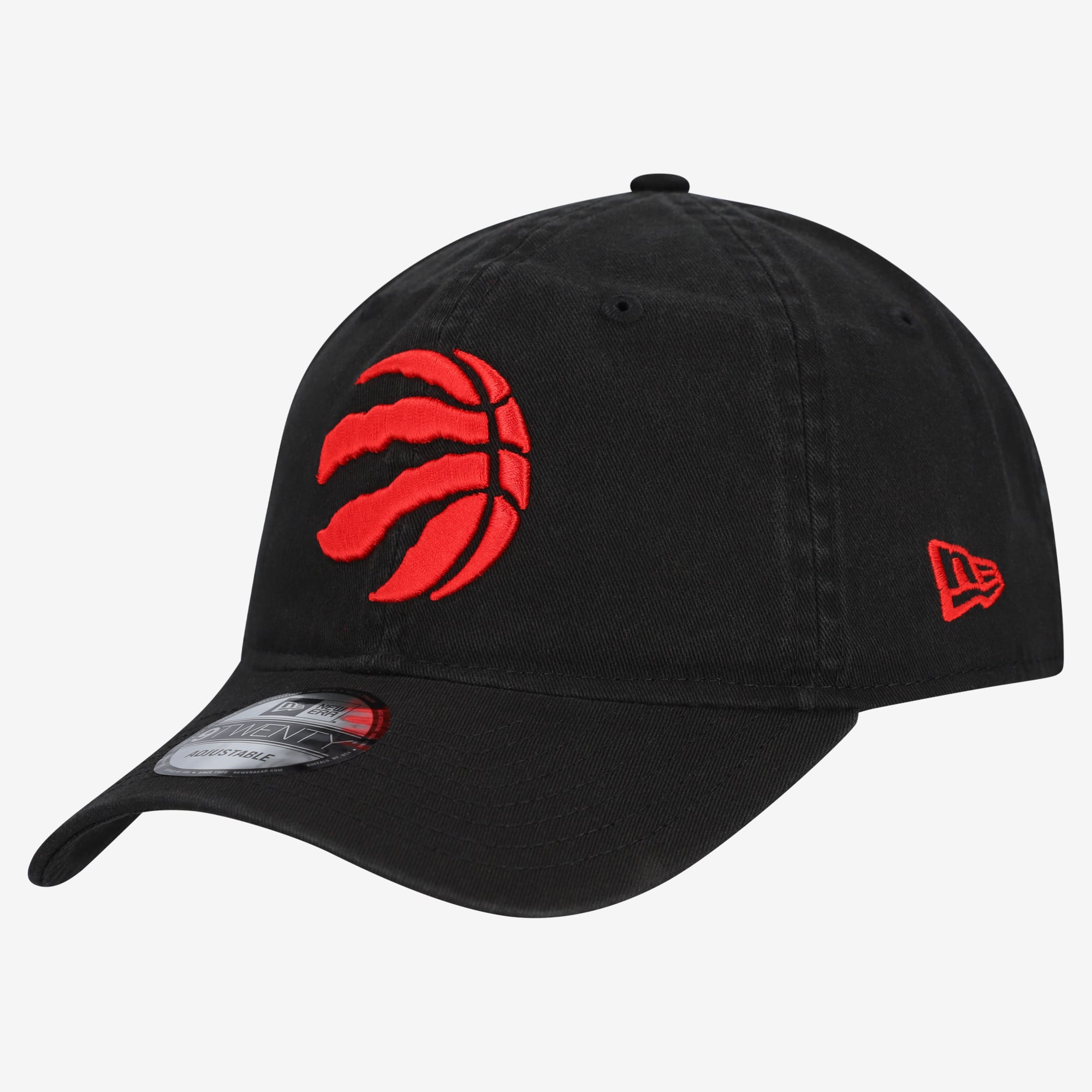 Men's New Era Black Toronto Raptors Team 9TWENTY Adjustable Hat