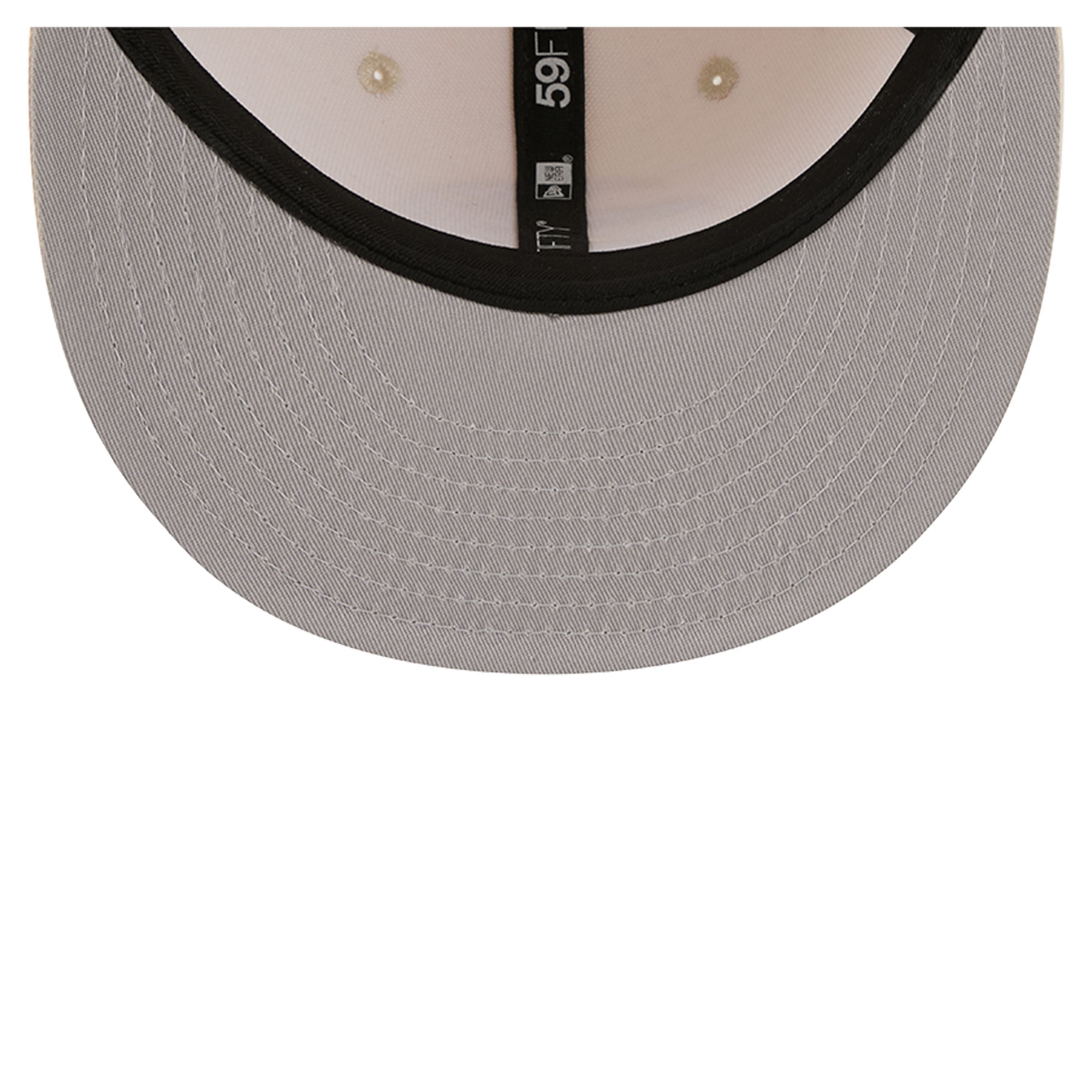 Casquette ajustée New Era 59FIFTY crème pour homme, collection Toronto Raptors.