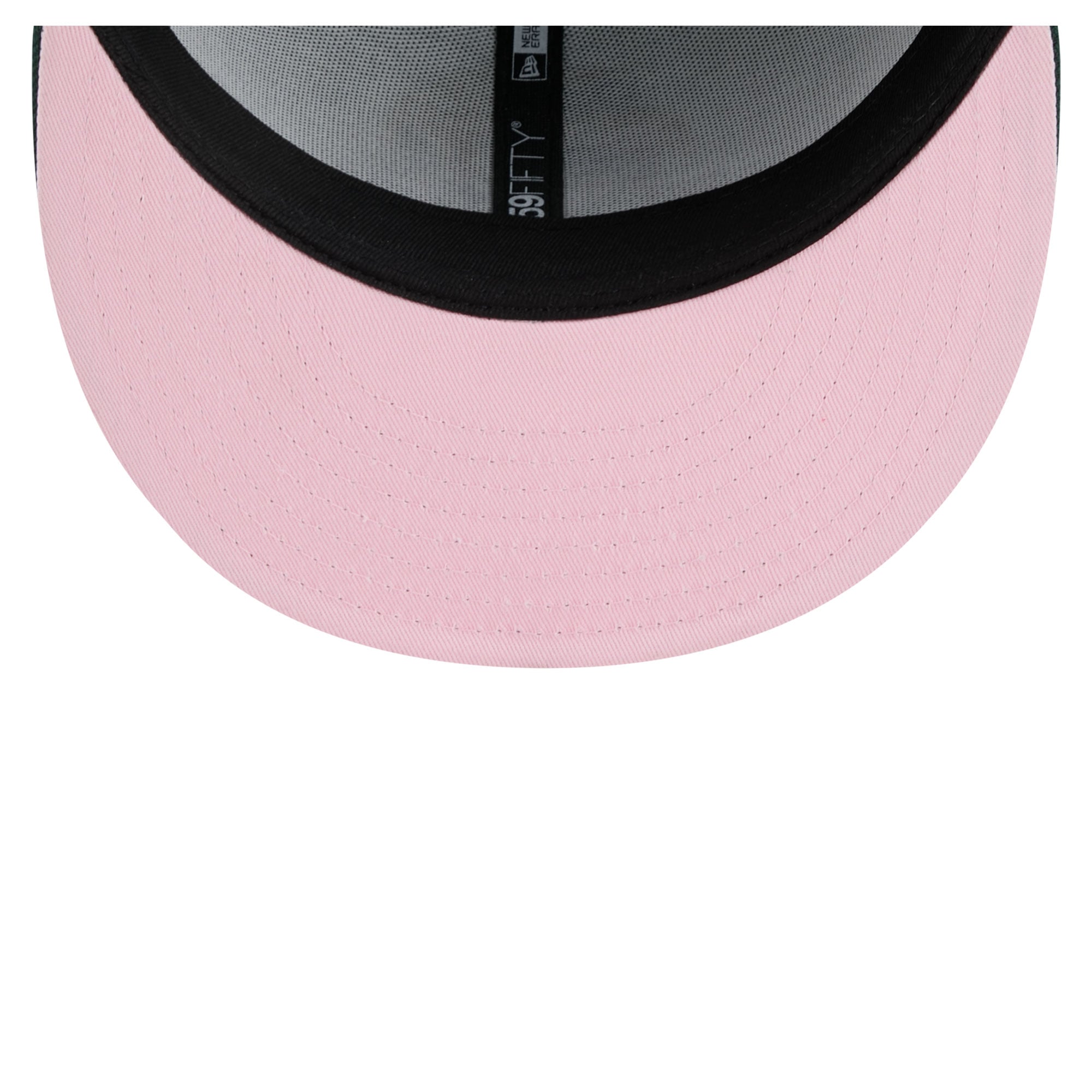 Casquette ajustée New Era 59FIFTY pour homme, grise et verte, ornée de la bannière rose des Raptors Toronto.
