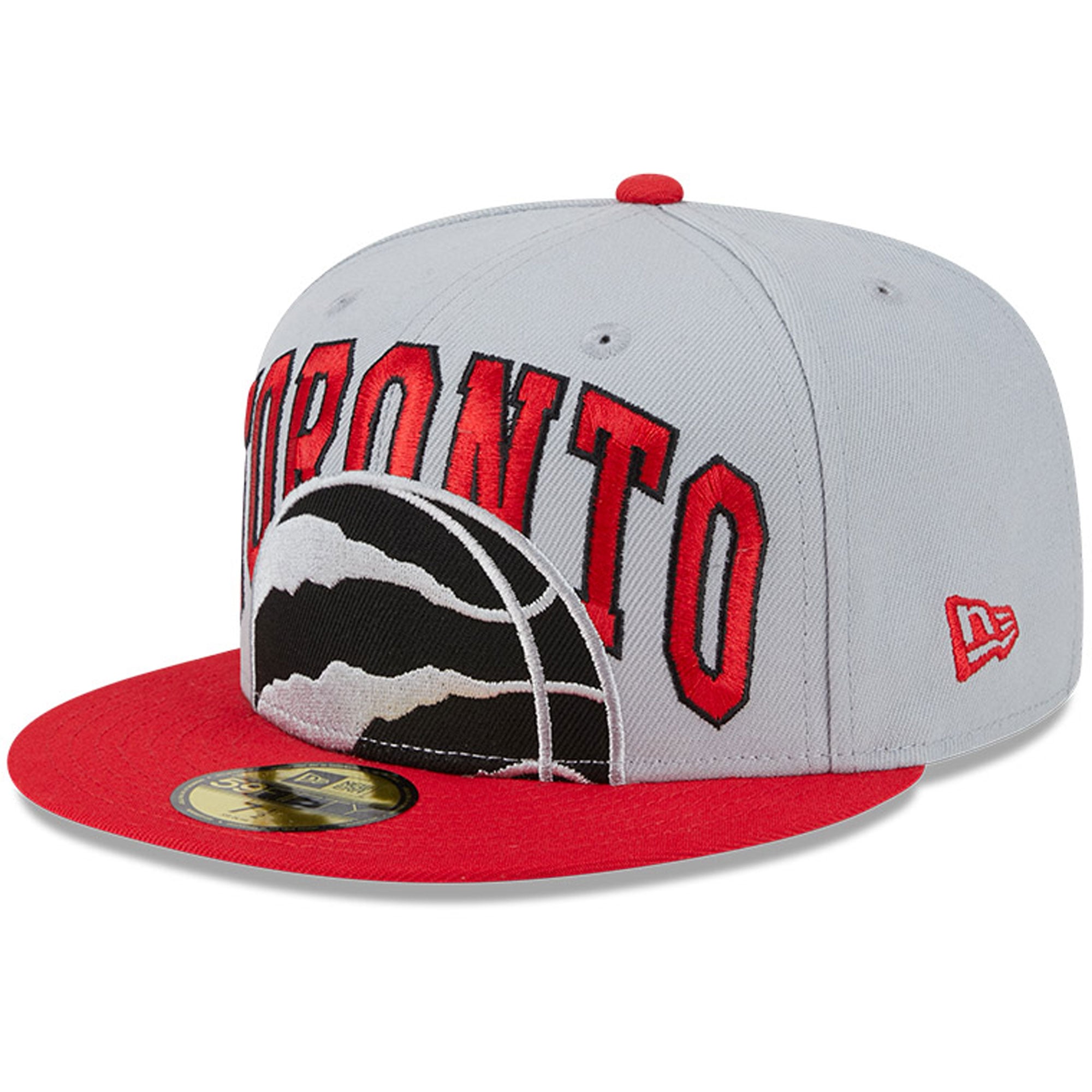 Men's Toronto Raptors New Era Gray/Red Tip-Off Two-Tone 59FIFTY Fitted Hat