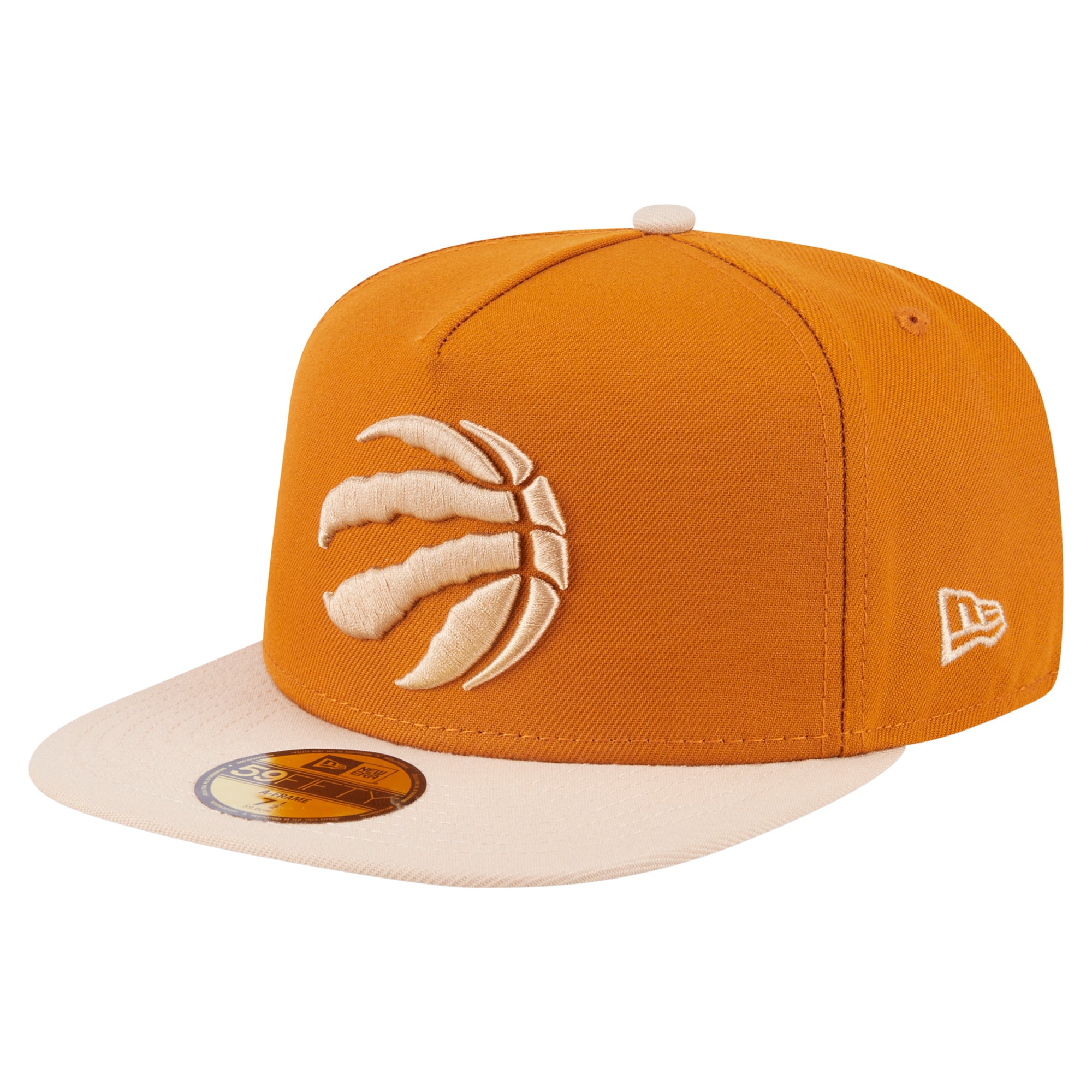 Men's New Era Orange Toronto Raptors 59FIFTY Two-Tone Color Pack Fitted Hat