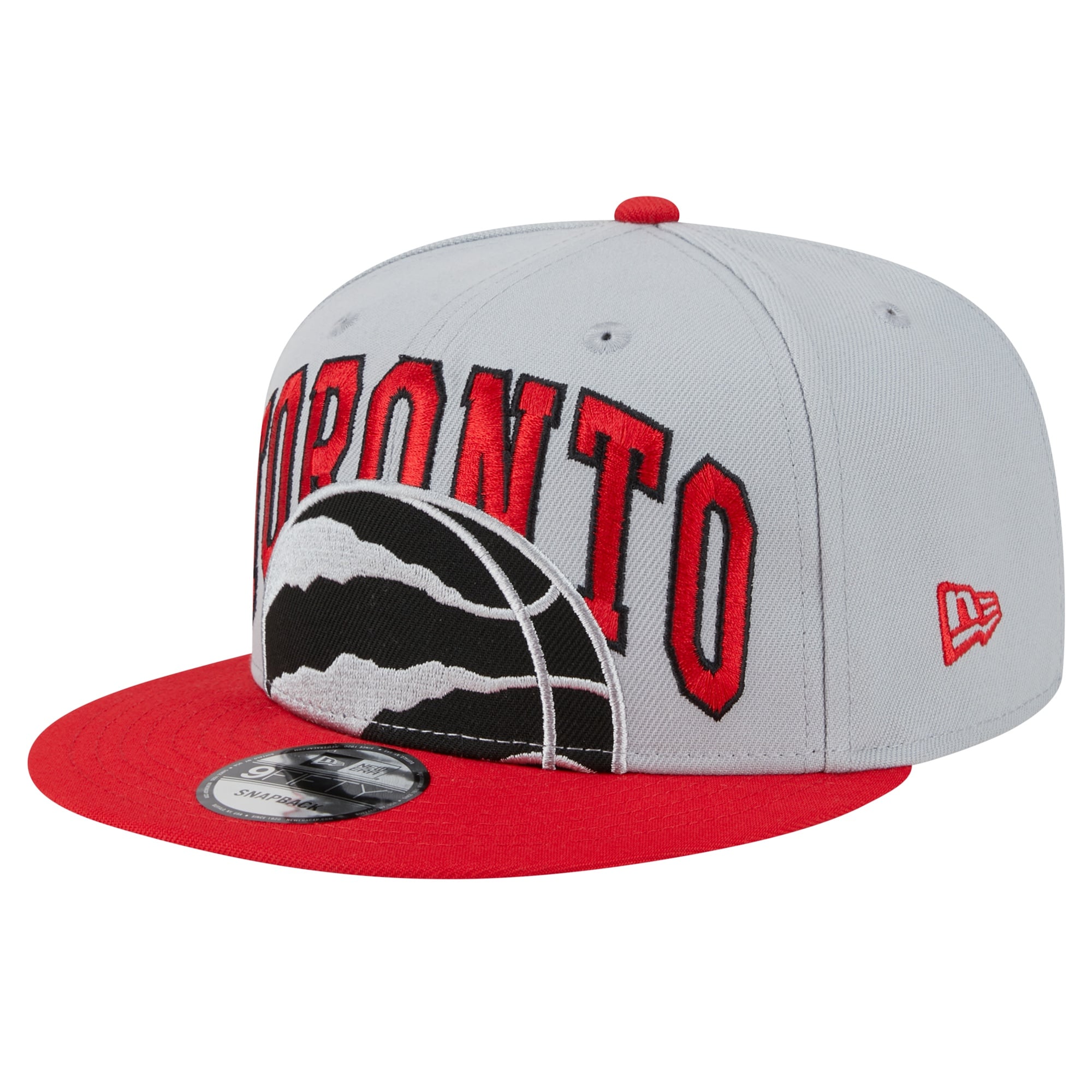 Men's New Era Red/Gray Toronto Raptors Tip-Off 9FIFTY Snapback Hat