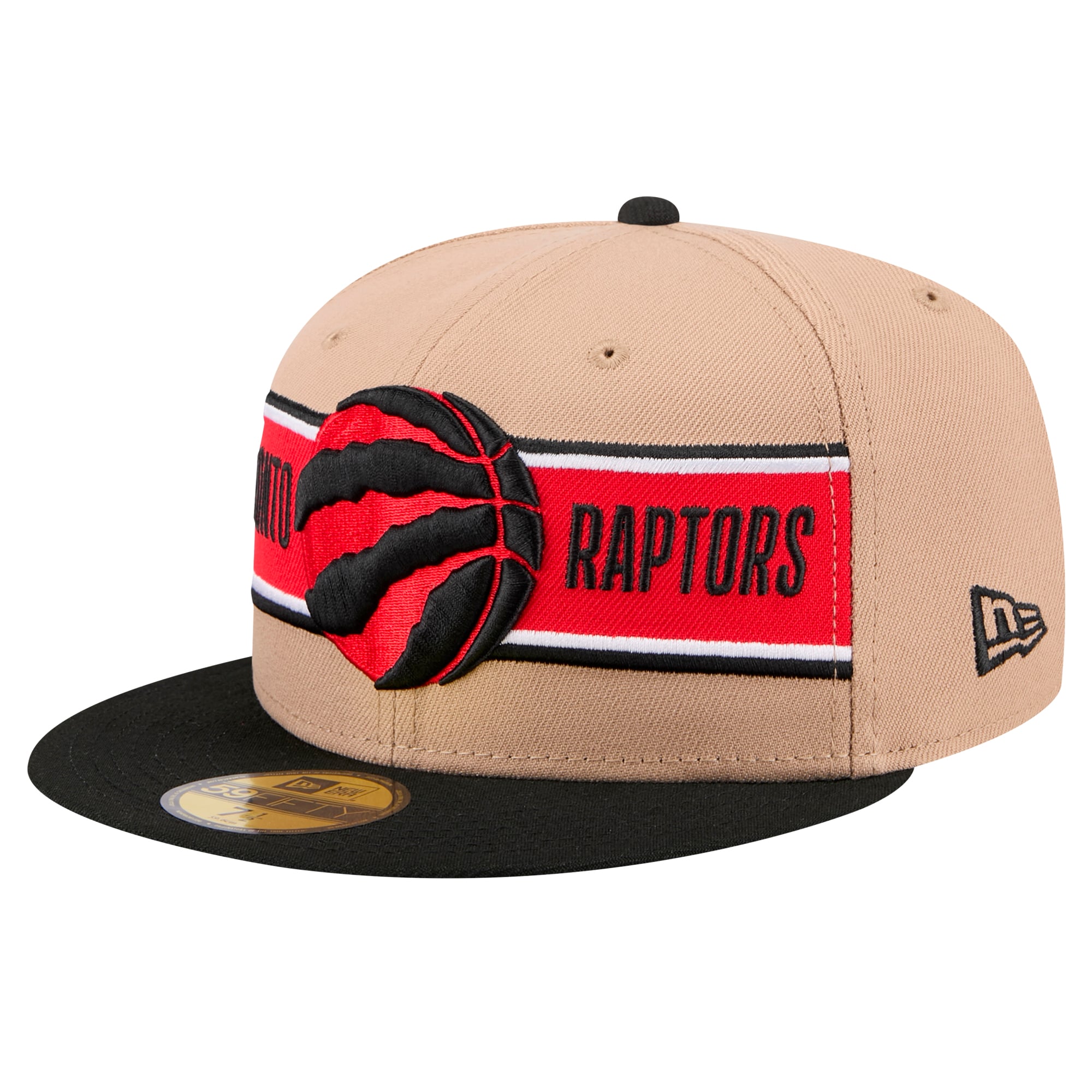 Men's New Era Tan/Black Toronto Raptors 2024 NBA Draft 59FIFTY Fitted Hat