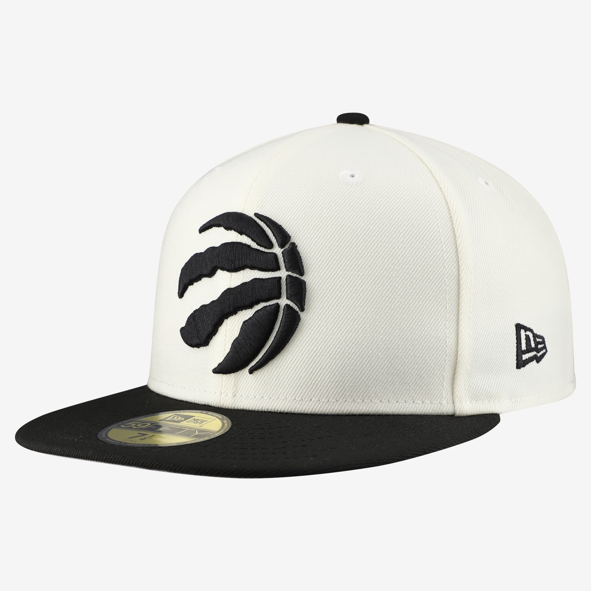 Men's Toronto Raptors New Era White/Black Chrome 59FIFTY Fitted Hat