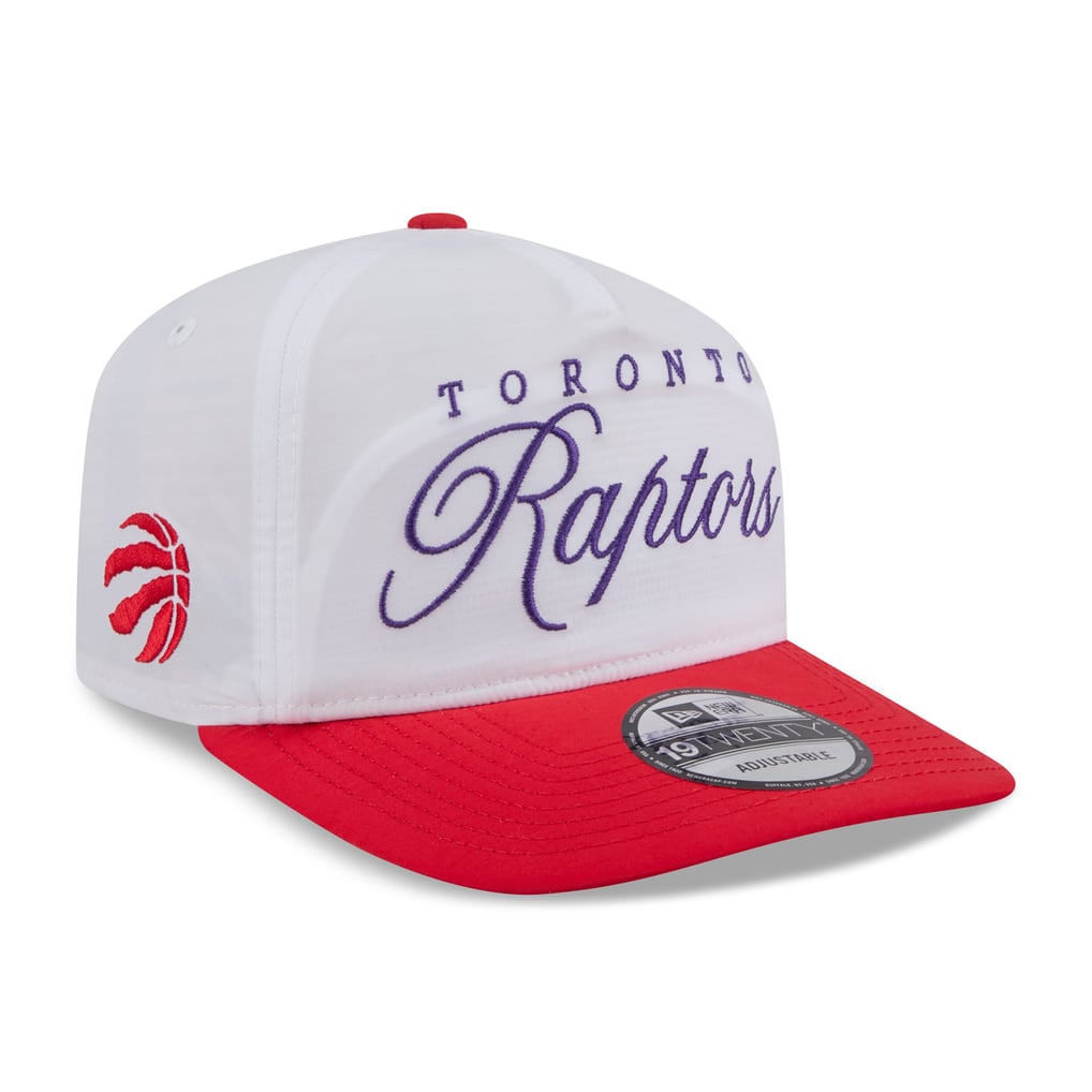 Toronto Raptors New Era 2025 NBA Draft On-Stage Nylon 19TWENTY Adjustable Hat - White/Red