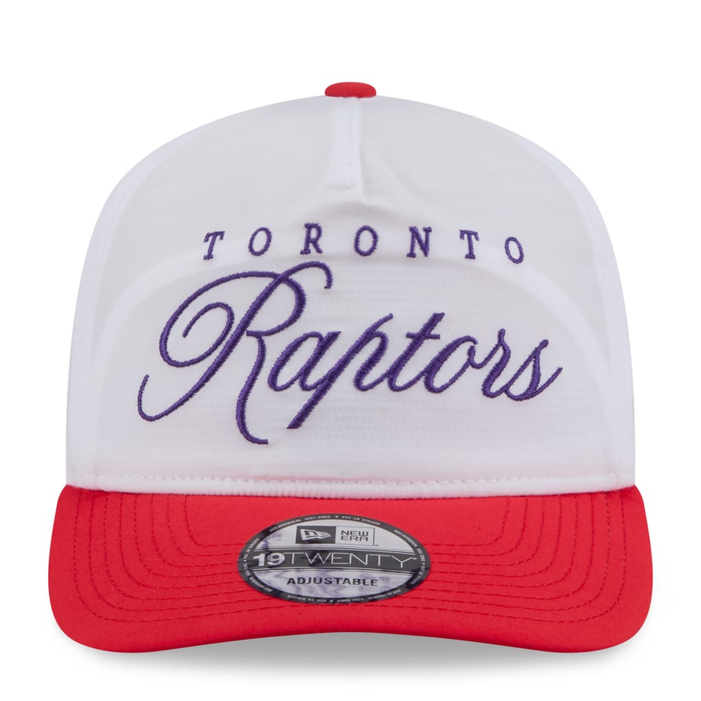 Toronto Raptors New Era 2025 NBA Draft On-Stage Nylon 19TWENTY Adjustable Hat - White/Red