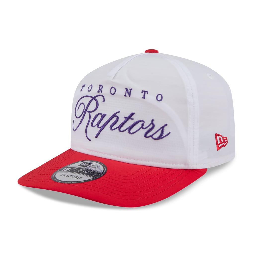 Toronto Raptors New Era 2025 NBA Draft On-Stage Nylon 19TWENTY Adjustable Hat - White/Red