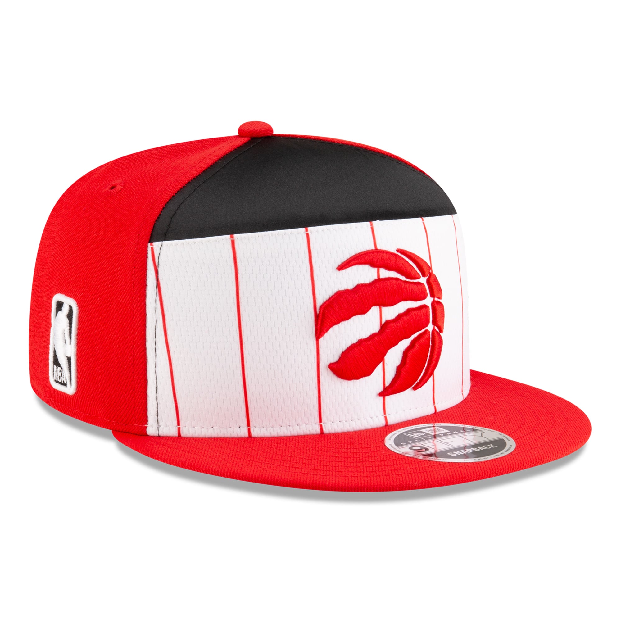Men's New Era White/Red Toronto Raptors 2025 NBA Tip Off Split Panel 9FIFTY Snapback Hat