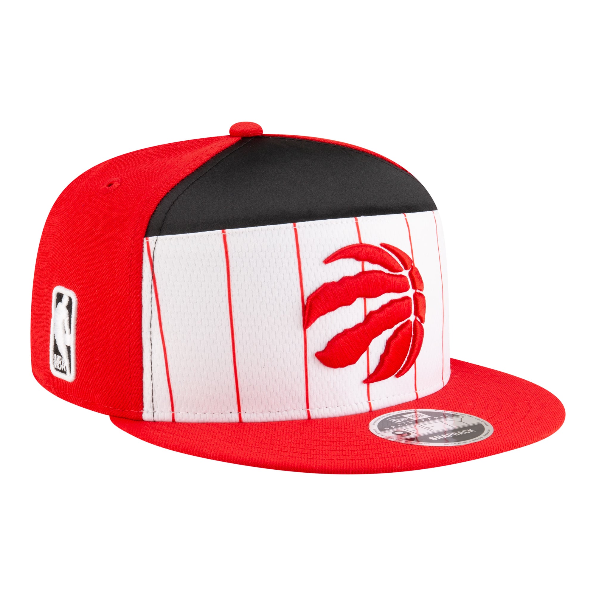 Men's New Era White/Red Toronto Raptors 2025 NBA Tip Off Split Panel 9FIFTY Snapback Hat