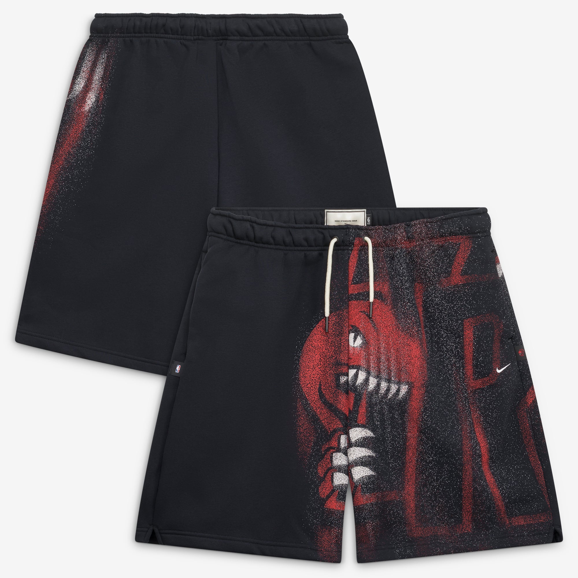 Short de sport Nike Black Toronto Raptors 2026 Standard Issue Practice Icon Fleece pour homme