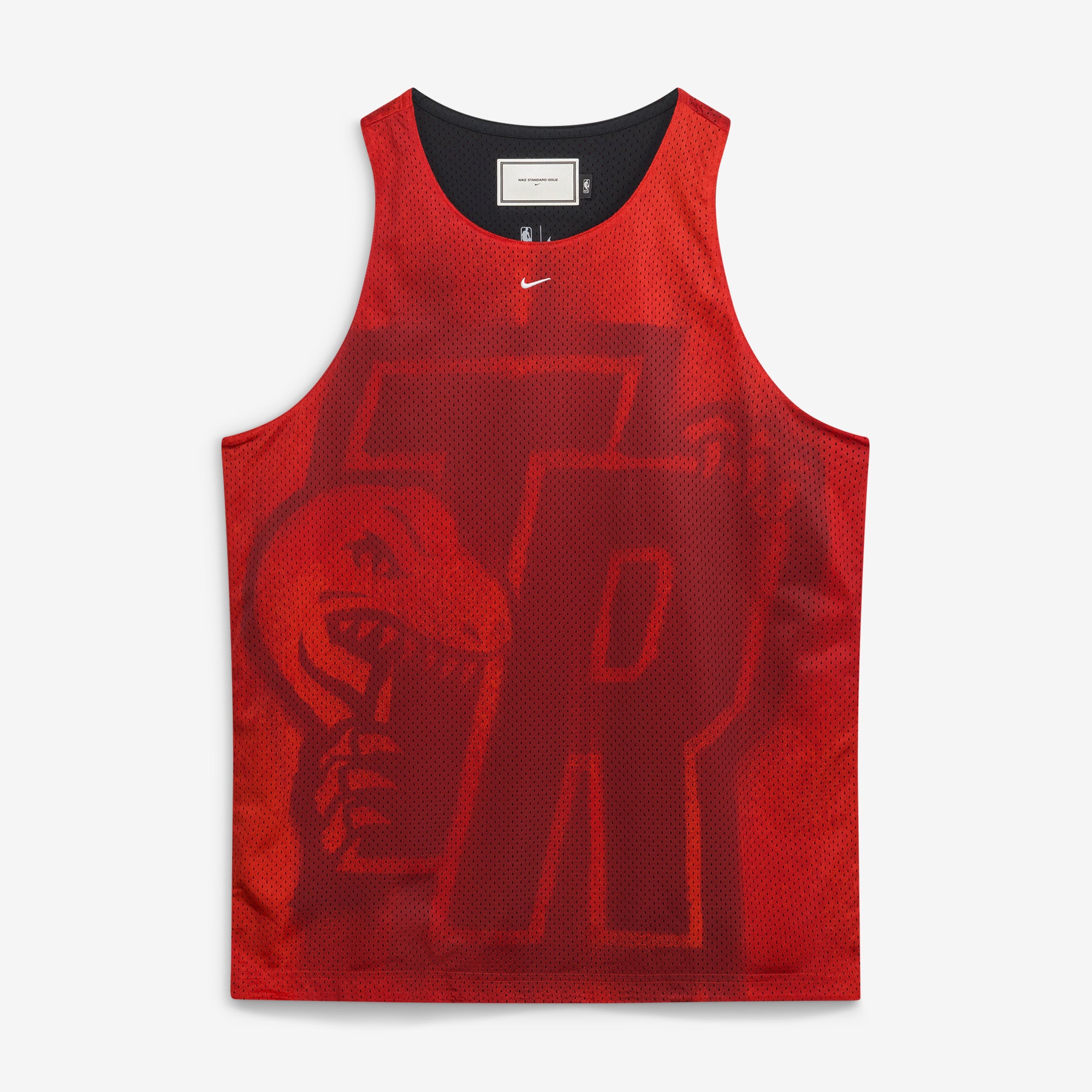 Maillot réversible Nike rouge/noir des Raptors de Toronto 2026 Standard Issue Practice Icon Mesh pour homme