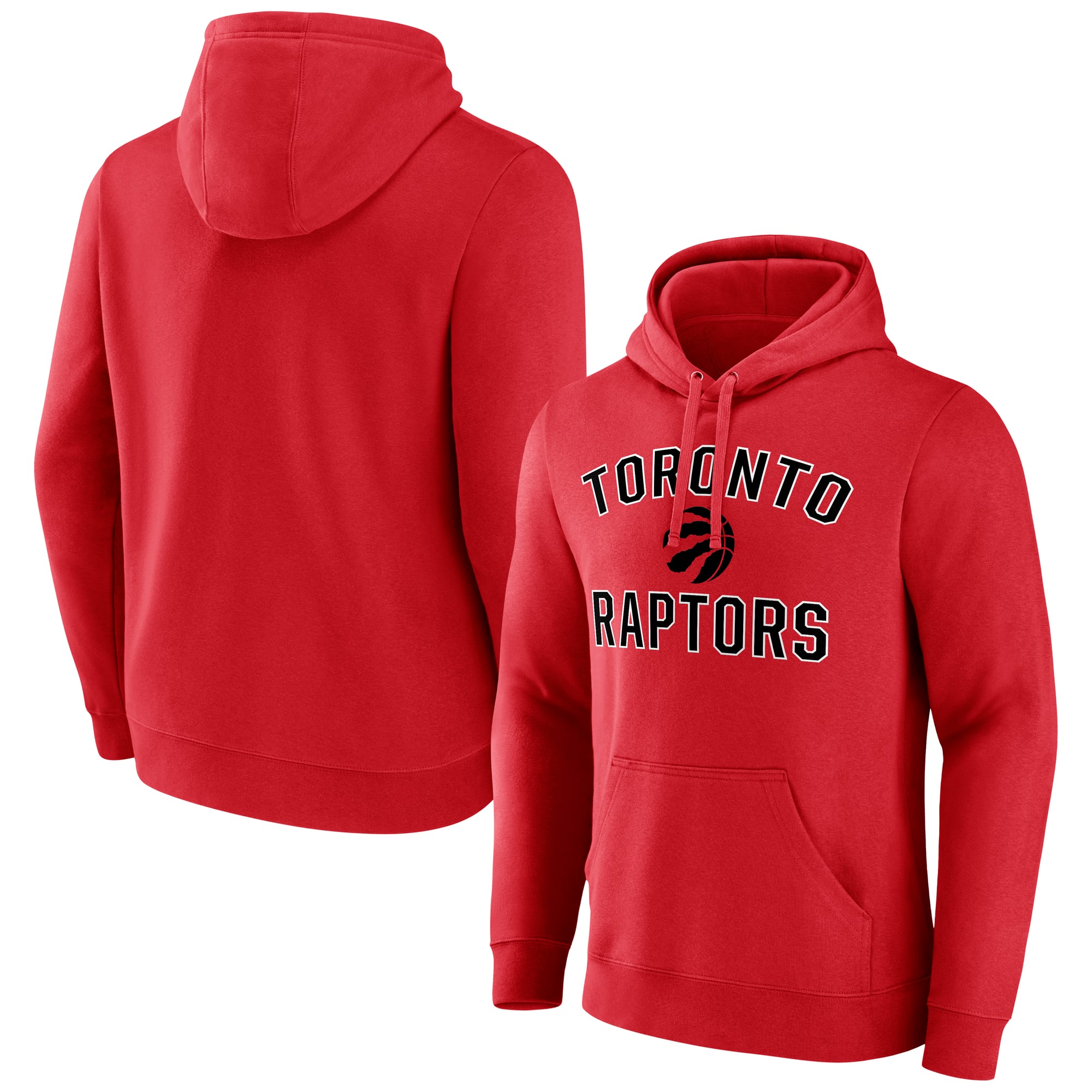 Sweat à capuche rouge pour homme des Raptors de Toronto, motif arc victoire