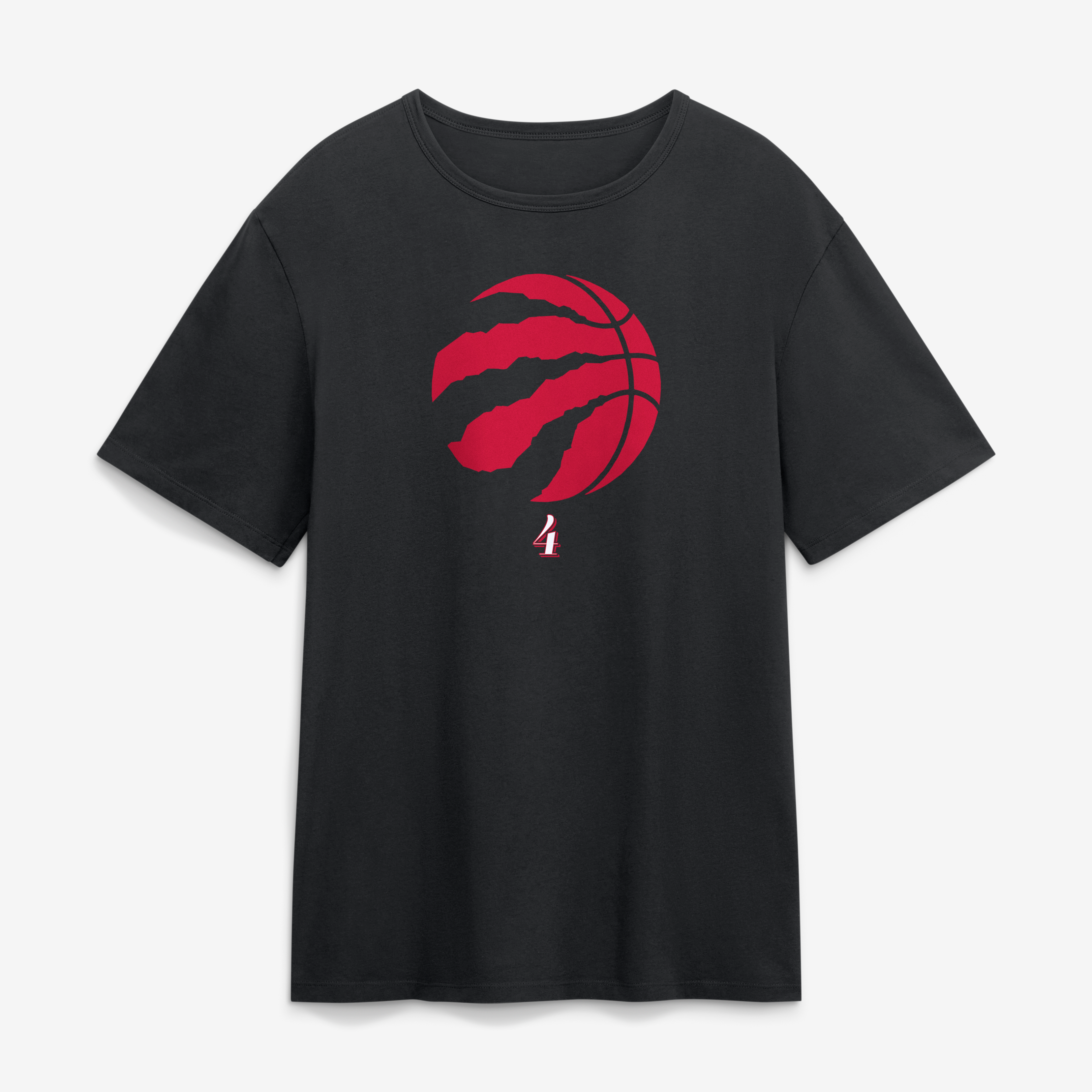 T-shirt noir Scottie Barnes pour homme, Toronto Raptors, avec nom et numéro « In the Paint ».
