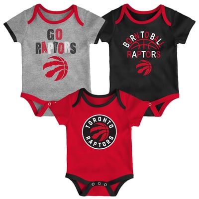 Toronto Raptors Outerstuff Newborn & Infant Born To Ball 3-Pack Bodysuit Set