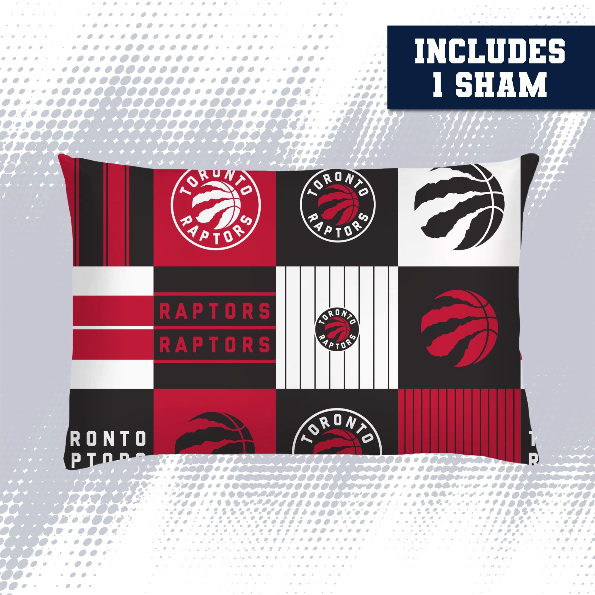 Ensemble de literie deux pièces Pegasus Toronto Raptors Patchwork Plaid pour lit simple/simple XL