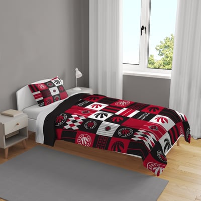 Toronto Raptors Pegasus Patchwork Plaid Two-Piece Twin/Twin XL Bed in a Bag Set