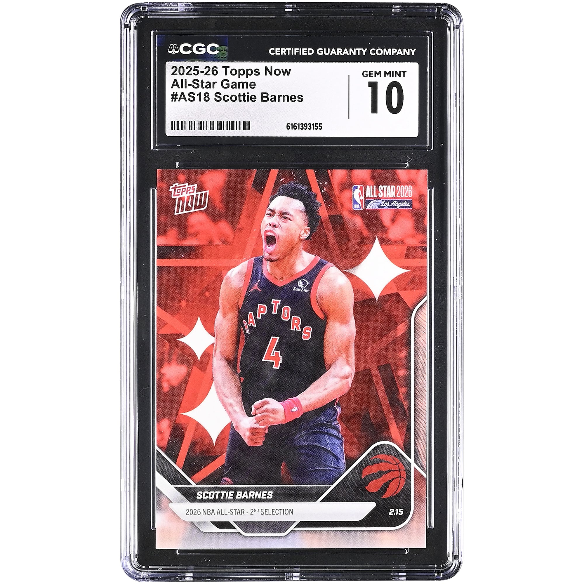 Scottie Barnes Toronto Raptors 2025-26 Topps Now All-Star Game #AS18 CGC Authenticated Card