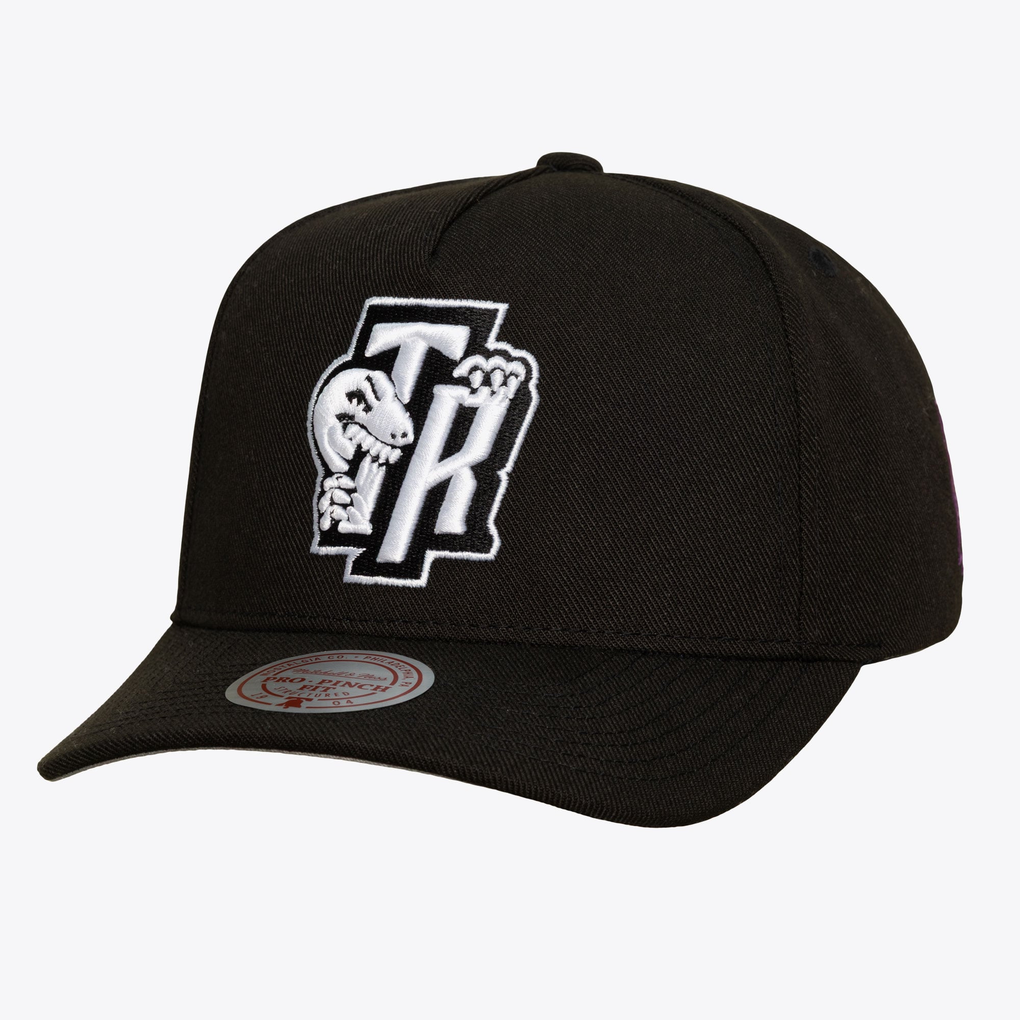 Toronto Raptors Black Hardwood Classics 404 Club Neon Pro Pinch Snapback Hat