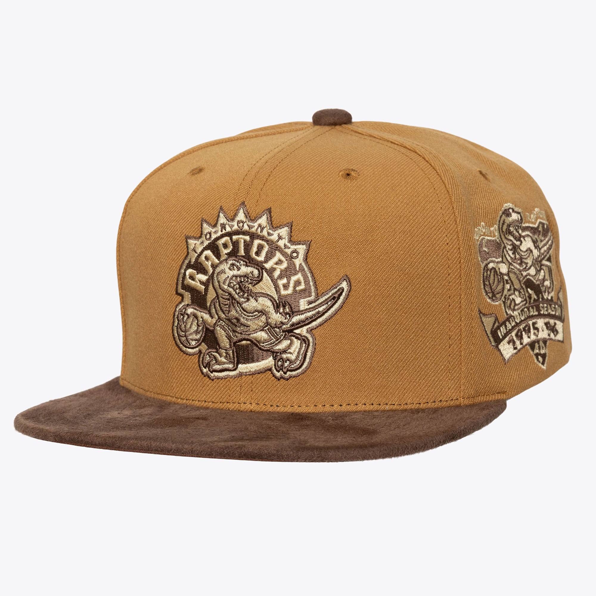 Toronto Raptors Brown Hardwood Classics Coffee Strapback Hat