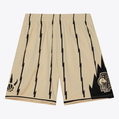 Toronto Raptors Mitchell & Ness 1998 Khaki Swingman Shorts - Black - Khaki - Mens
